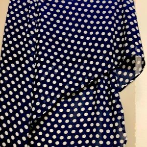 Polka dot navy skirt